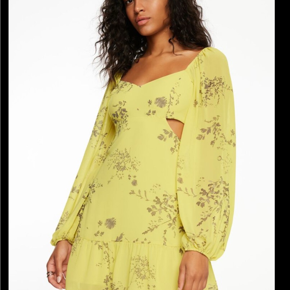 DYNAMITE Long Sleeve Flare Mini Dress
